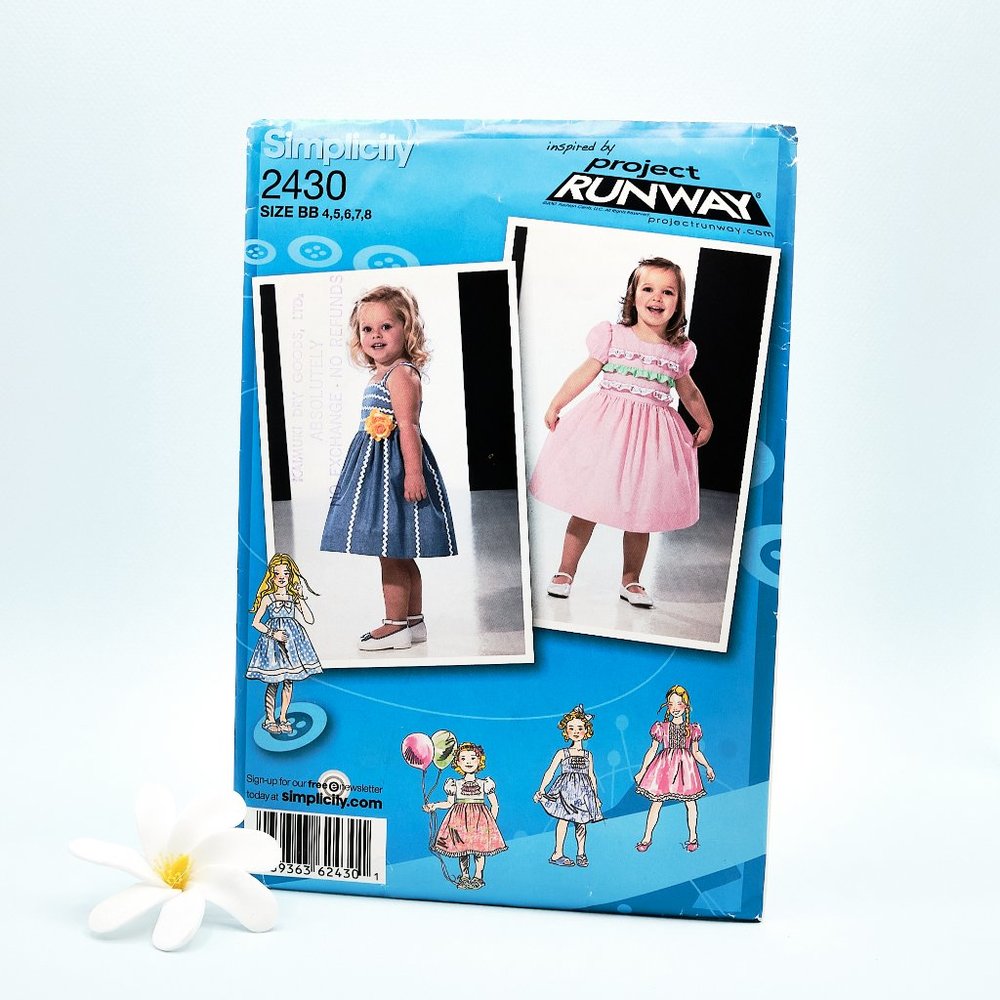 SIMPLICITY 2430 Vintage Sewing Pattern, Sizes SAA(1/2-2-3) BB(4-5-6-7-8)